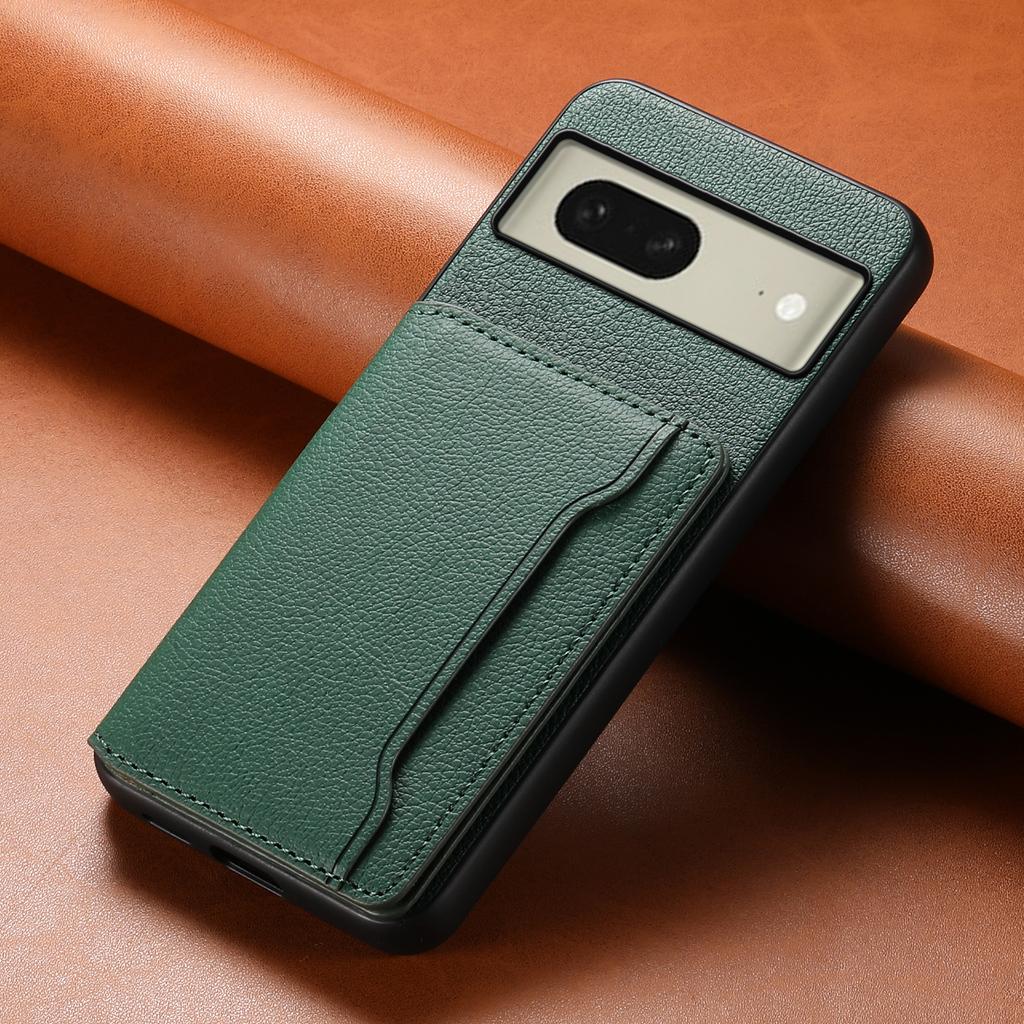 For Google Pixel 8 Case Calf Texture PU Leather Coated TPU+PC Mobile Phone Cover