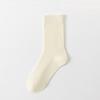 Female Spring and Autumn Pure Color All Build Loose Mouth In The Tube Pile Pile Cotton Socks