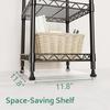 5 Tier Standing Shelving Metal Units Adjustable Height Wire Shelf Display Rack for Laundry Bathroom Kitchen 11.8 W x 11.8 D x 5