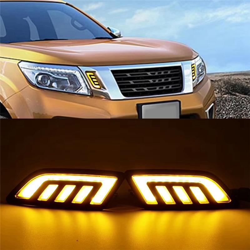 Ac29-LED Daytime Running Lights Grille Fog Lamp Turn Signal Lights For Nissan NAVARA NP300 D23 2015- Accessories