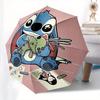 Stitch,Family Themed folding umbrella, the best choice for gift giving, 8 ribs, casual, durable, lightweight and portable travel umbrella, s