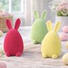Creative Flocking Easter Bunny Ornament Resin Easter Decor Easter Egg Decoration  Home Decoration