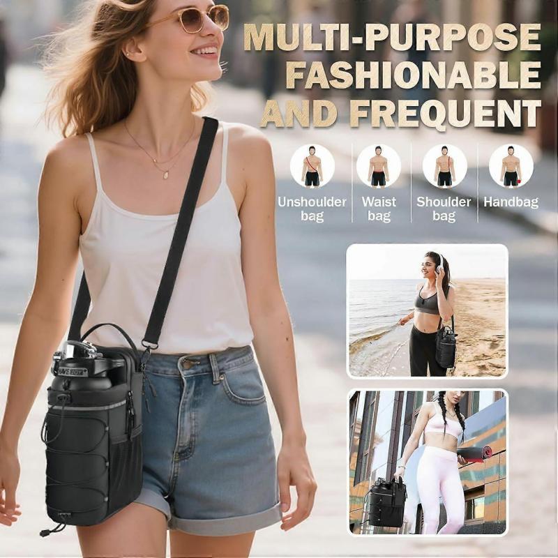 Magnetic Water Bottle Holder for Gym Fitness Reflective Outdoor Crossbody Bag with Strong Magnets