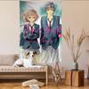 Blue Spring Ride Cartoo Chart Tapestry Art Science Fiction Room Home Decor Cheap Hippie Wall Hanging