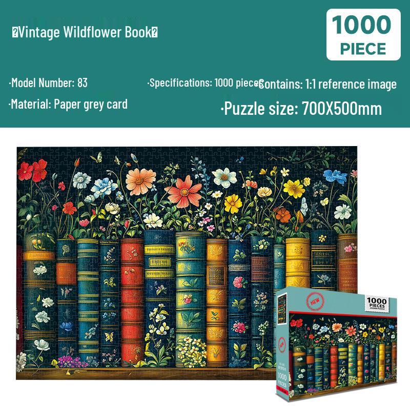 1,000-Piece High-Difficulty Jigsaw Puzzle for Adults - Stress Relief and Boredom Buster Featuring Famous Van Gogh Oil Paintings.