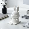 White Rabbit Cell Phone Dock Cute Bunny Holder, 3D Printed Animal Mobile Stand, Stable Smartphone Support for Watching Movies Desktop Holder