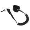 Surfboard Leash High Elasticity TPU Black   Coiled Surfing Leg Rope for Paddleboards Longboards