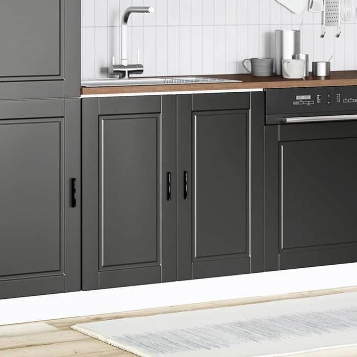VidaXL Meuble bas pour évier Porto noir 80x46x81,5 cm bois ingénierie 853928