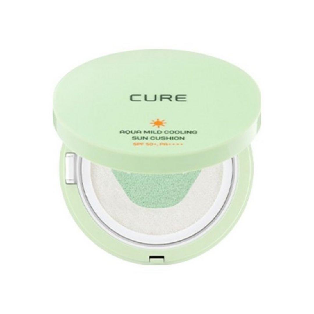 KJM Aloe Cure Aqua Mild Cooling Sun Cushion SPF50+ PA++++ UV Protection 25g 1 Pack (25g)