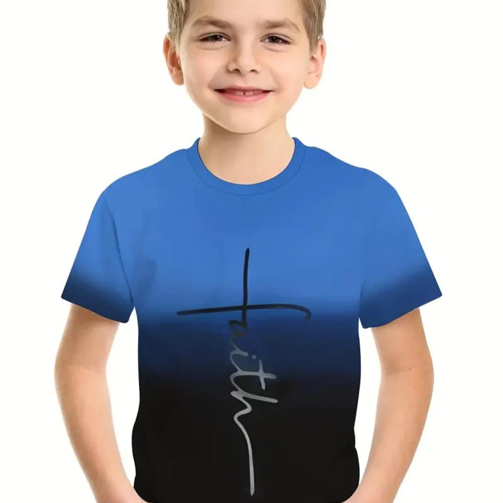 Kinder T-Shirt Einfache Kinder Jungen Kleidung 3D Druck T-Shirt Kurzarm Einfache Kinderkleidung für Jungen T-Shirts