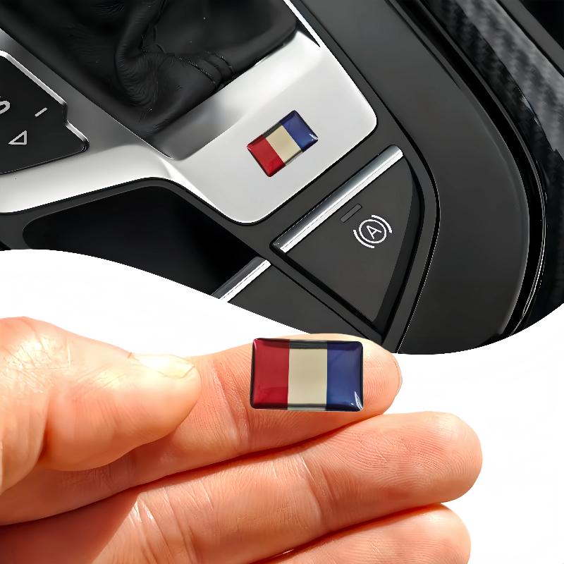 3 Autoembleme mit Logo der französischen und niederländischen Flagge, gestaltet mit der Nationalflagge als Designkonzept, geeignet für alle Auto-Dekorationszubehör