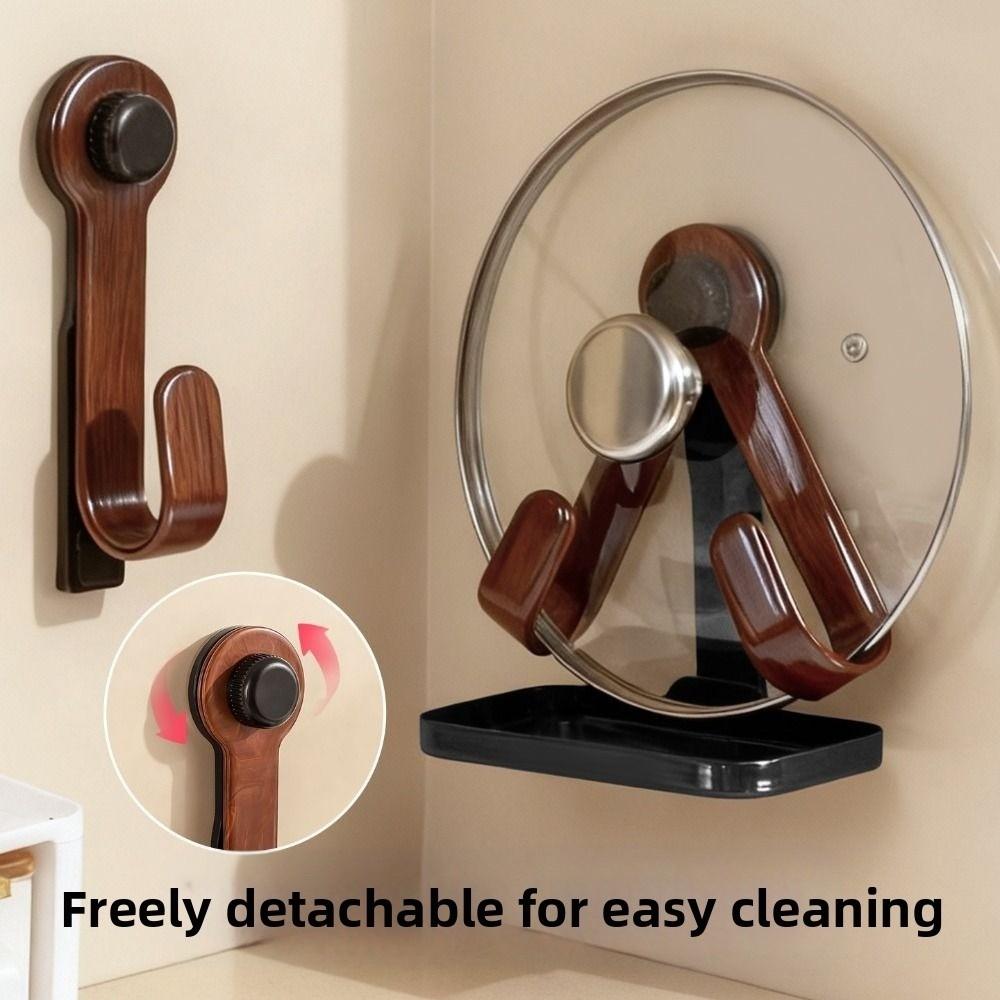 Adjustable Suction Cup Pot Lid Rack Waterproof Moisture-proof Chopping Board Rack Punch-free Stabilize Pot Cover Drain Holder