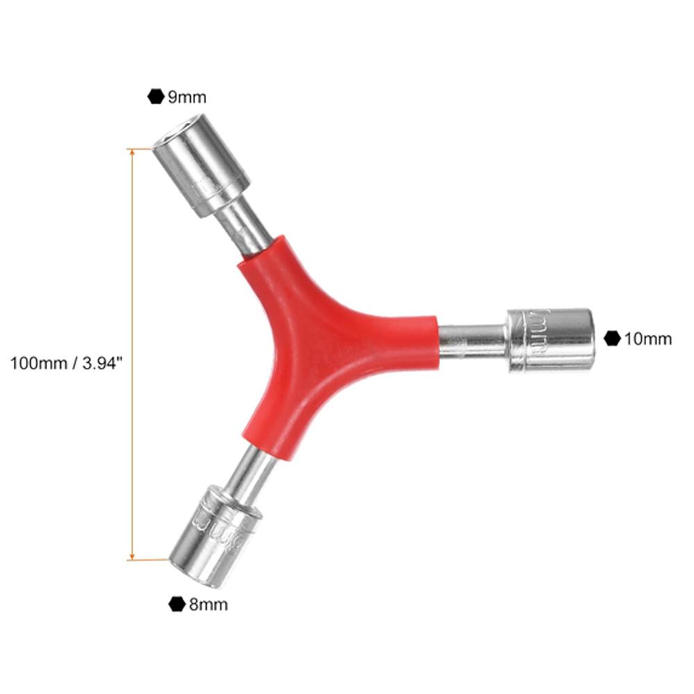 Y-Shaped 3 Way Wrench Set 4/5/6mm,Bicycle Tire Pry Bar,Y-Type Inner Spanner Chrome Plating Portable Bike Torque Spanner 8/9/10mm