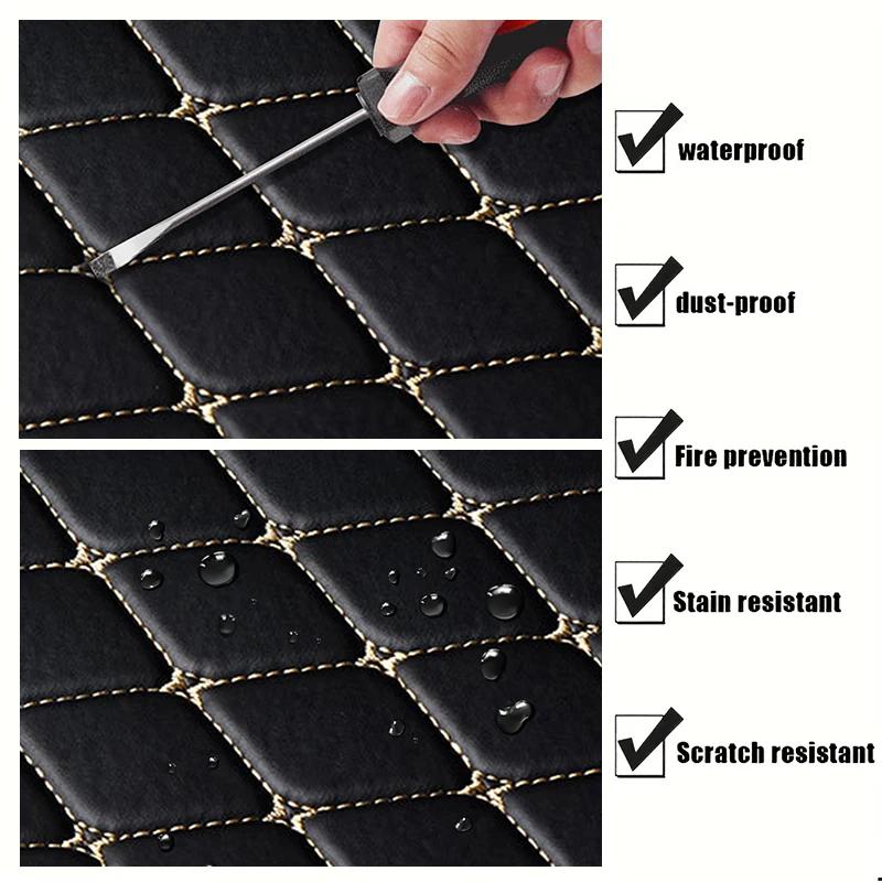 New 5Pcs Set PU Leather Car Floor Mats Waterproof Dust-Proof Auto Foot Pad Set Protector Pads Fashion Car Interior Accessories
