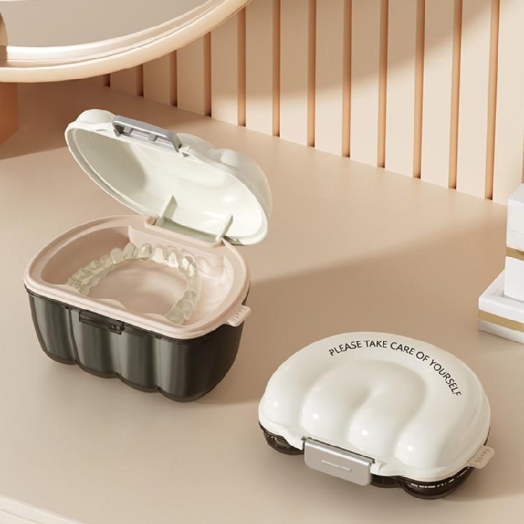 Leak Proof Storage Box For Clear Aligners Dentures Aligner Hoder with Mesh Drainage Basket Travel Essential Organiser