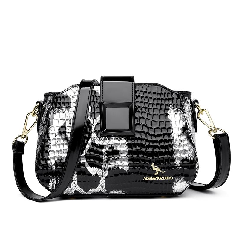 Quality Alligator Leather Crossbody Bag for Women Luxury Brand Handbag and Purses Designer Female Shoulder Messenger Tote Sac