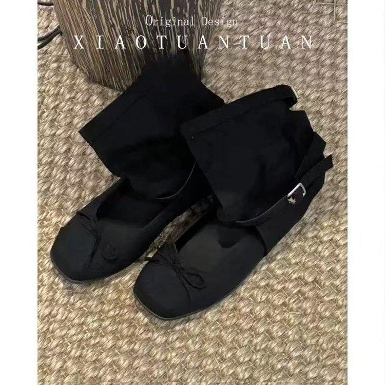 Schafsleder-Version~ 2025 neue koreanische Damen wunderschöne Ballerinas Damen Innenhöhenerhöhung Mary Jane Schuhe lässige kurze coole Stiefel