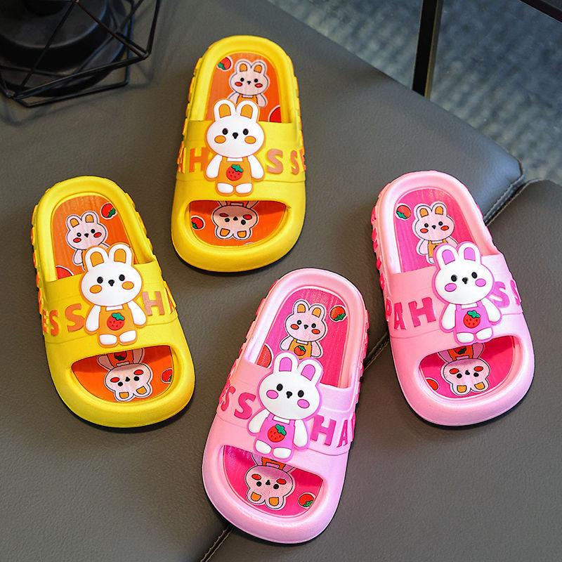 Cartoon Kids Flip Flops For Summer Girls Boys Pvc Non Slip Durable Indoor Footwear