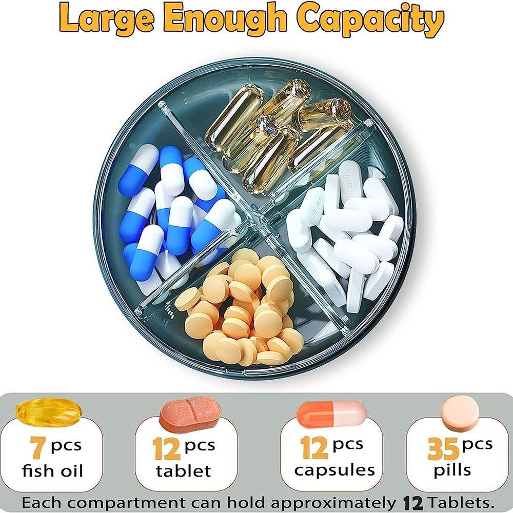 BPA Free Pill Box Mini Vitamin Container New Pill Organizer  Home