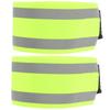 2 Stück Reflektierender Beinriemen Outdoor Sicherheitsband Verstellbares Lauf-Handgelenkband Hohe Sichtbarkeit Fluoreszierende Armbänder Radfahren