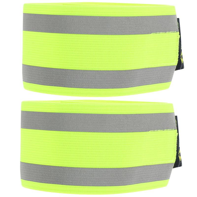 2 Stück Reflektierender Beinriemen Outdoor Sicherheitsband Verstellbares Lauf-Handgelenkband Hohe Sichtbarkeit Fluoreszierende Armbänder Radfahren