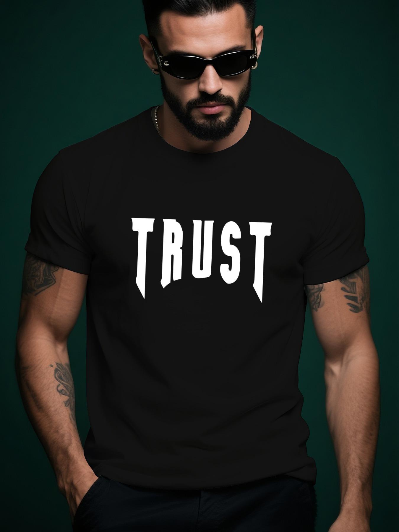 TRUST Streetwear Short Sleeve Tshirt - Summer Round Neck ... M