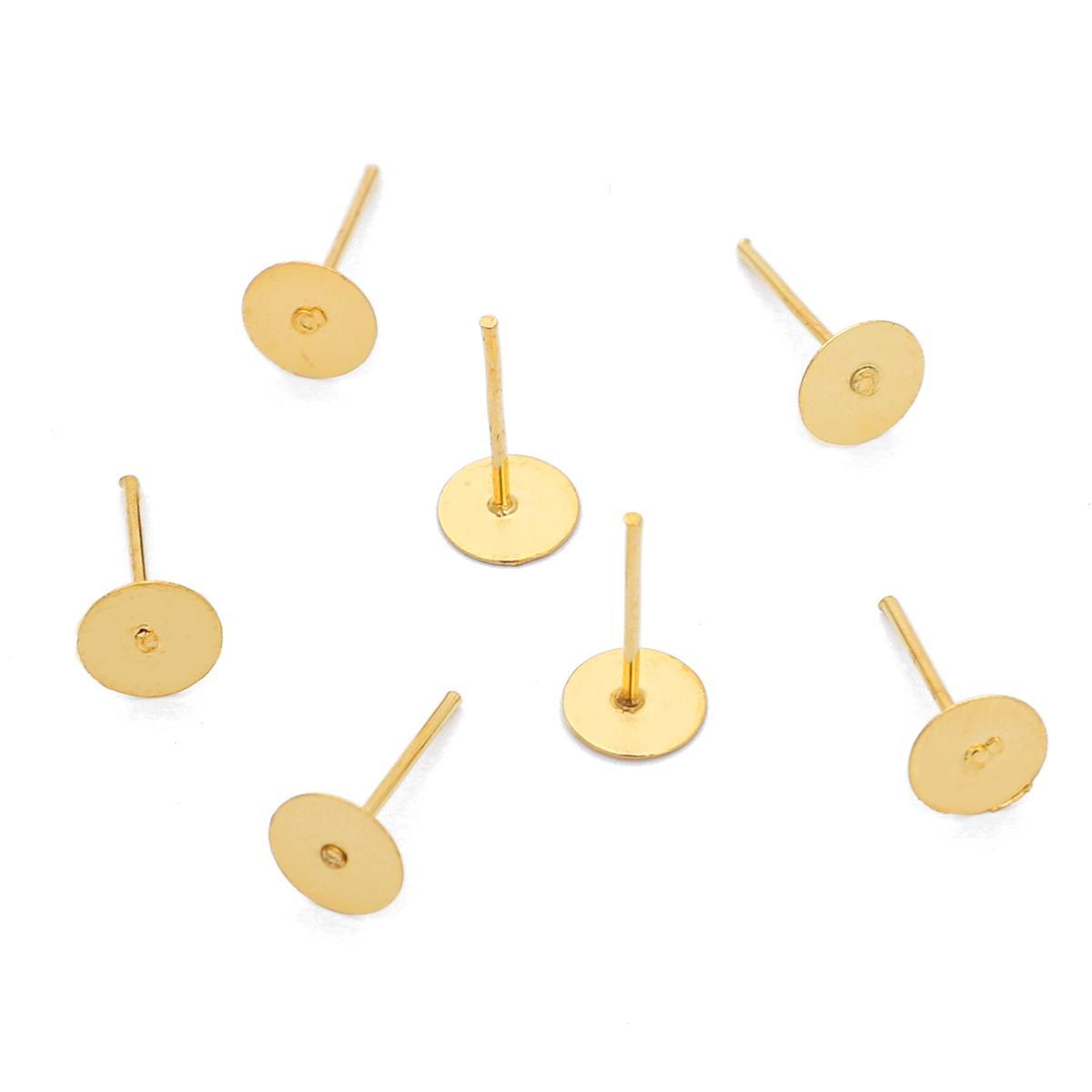 

150-500 шт./пакет, железные серьги-гвоздики, заглушки для ушей, иглы для изготовления сережек «сделай сам», фурнитура для изготовления ювелирных изделий 4mm 500pcs золотой