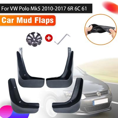 Spritzschutz-Schmutzfänger für Volkswagen VW Polo 5 Mk5 2010~2017 6R 6C 4X Schmutzfänger Spritzschutz Kotflügel vorne hinten Autozubehör