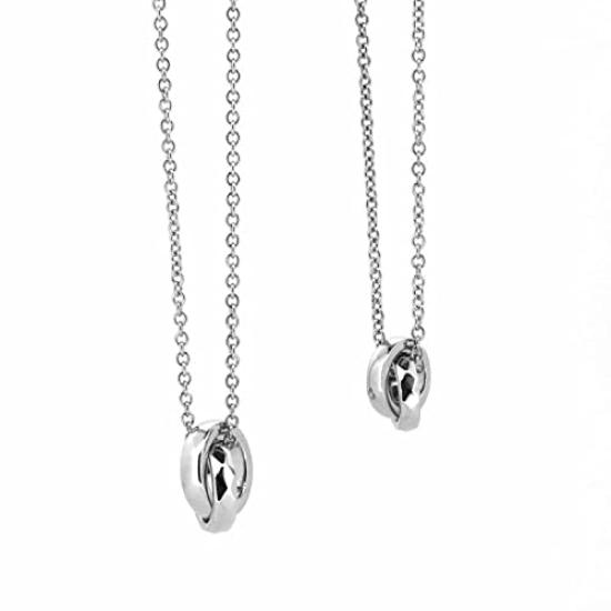 

Wrapped The Edge Pair Necklace 925 Silver with 2 Custom Pouches Brand [Lion Heart] Men s Women s срібний