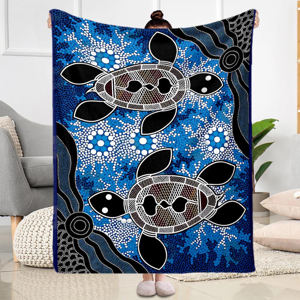 Australian Aboriginal Style 18 Blanket Durable Comfort Perfect for Picnics Couch Bed for All Seasons Stylish Decor