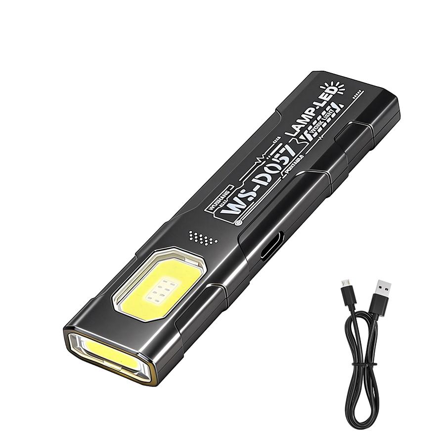 Portable EDC LED Work Light Magnetic Rechargeable Red Blue Emergency Flash Light Super Bright Outdoor Safety Repair Flashlight