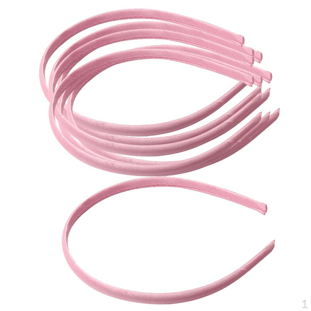 10 Pcs Women Girls Satin Plain Headband Alice Ban Hair Band Diy