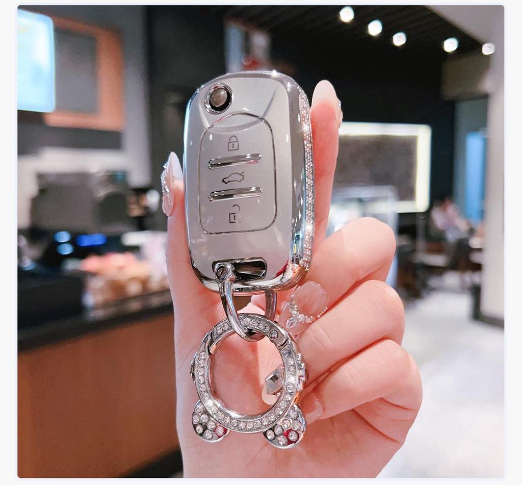 Wuling Bingo & Baojun EV Key Cover: Full Wrap with Snap Button