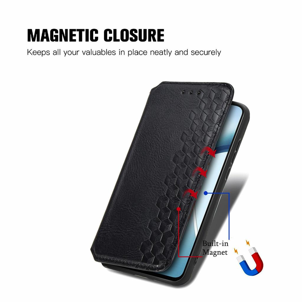 Phone Case For Xiaomi Redmi 15C 4G (EU) (173mm)/15C 5G (EU) (173mm)/Poco C85 4G (173mm) Rhombus Imprint PU Leather Wallet Phone Cover