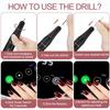 35000RPM Nail Drill Machine  for Manicure Nail File with Touch Screen Acrylic Electric Nail Drill Milling Cutter Nail Art Tools