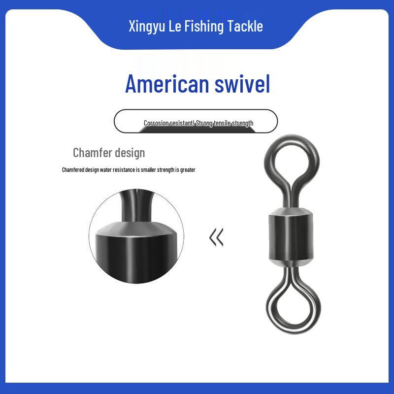 

American Swivel Fishing Tackle Set: 8-Character Ring Connector Pin, Strong & Fast Lure Accessories 6