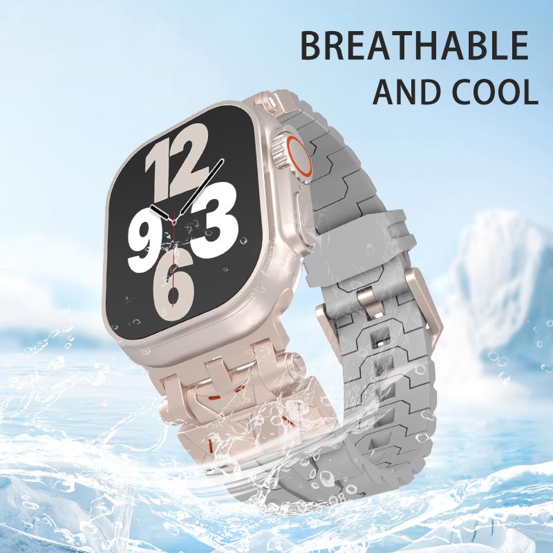 1 szt. Silikonowy pasek do Apple Watch S10 46mm dla Apple Watch Pasek mechaniczny 9 8 7 6 5 4 Ultra 2 49mm 45mm 44mm 42mm Bransoletka Akcesoria do smartwatcha