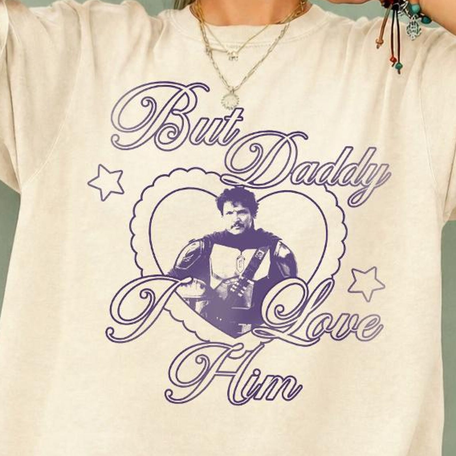But Daddy I Love Him Graphic T-Shirt – Vintage Daddy Pedro Pascal Tee S