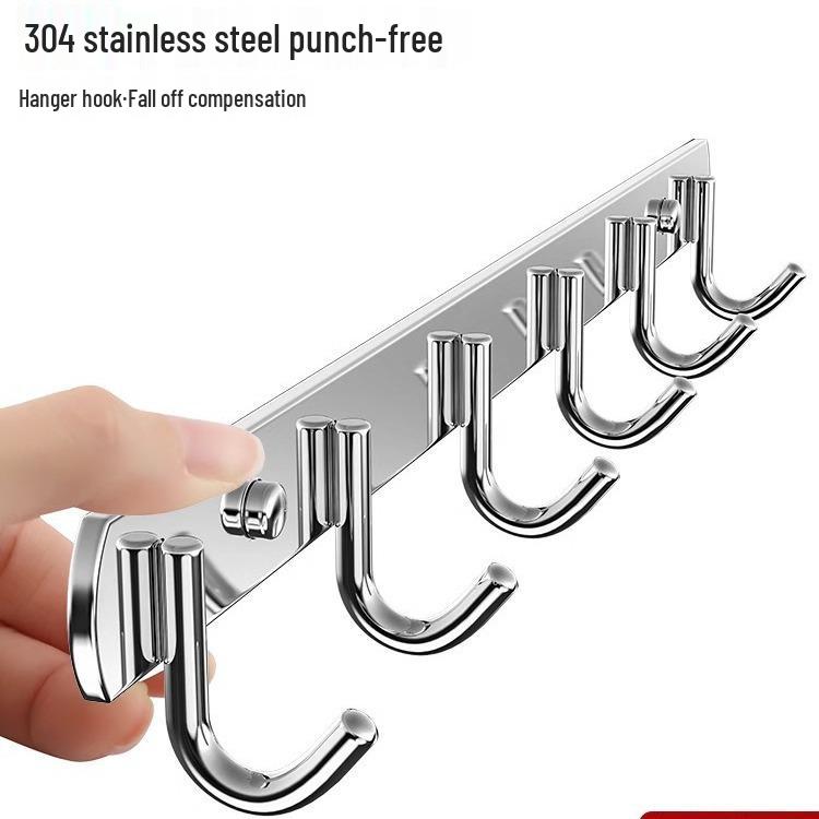

Настенная вешалка-крючок из нержавеющей стали 304 для кухни и ванной комнаты 304 Extra Thick [5 Hooks] One Set