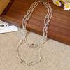 Retro Round Resin Necklace: Versatile, Fashionable High-End Clavicle Chain for Women