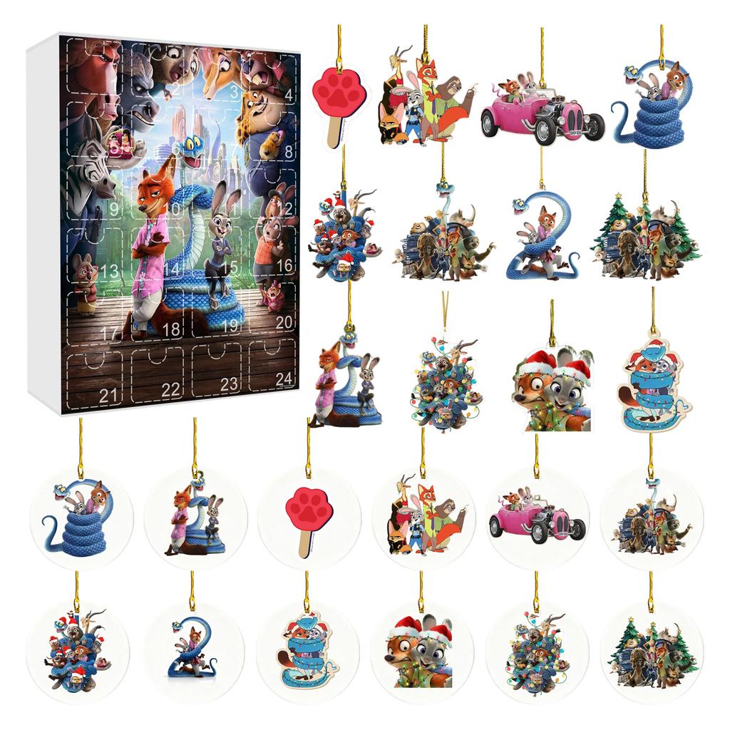 2D Flat Aircraft Box 24pc Series Advent Calendar Christmas Countdown