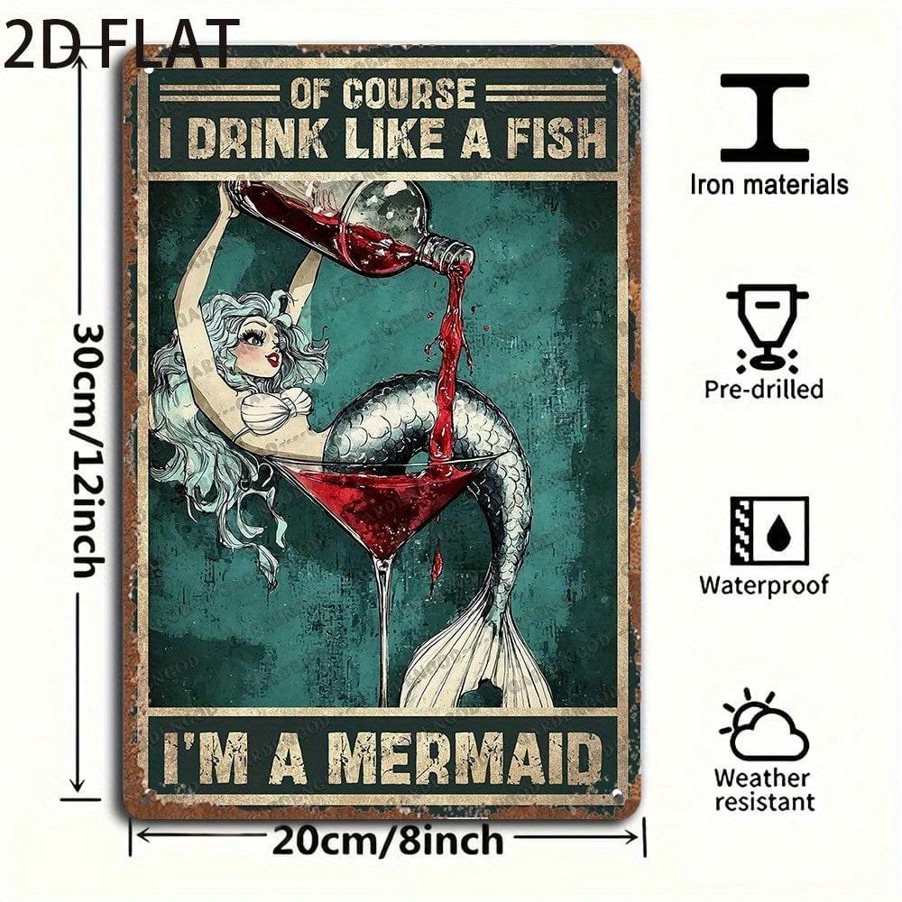 1pc Funny Vintage Tin Metal Sign Retro Kitchen Bar Cafe Garage Wall Art Decor