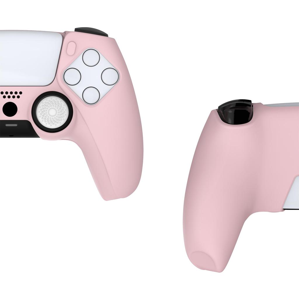 Совместимый с контроллером PlayVital Pure Series PS5 защитный силиконовый чехол с мягкой резиновой рукояткой и 6 джойстиками для большого пальца можно использовать на