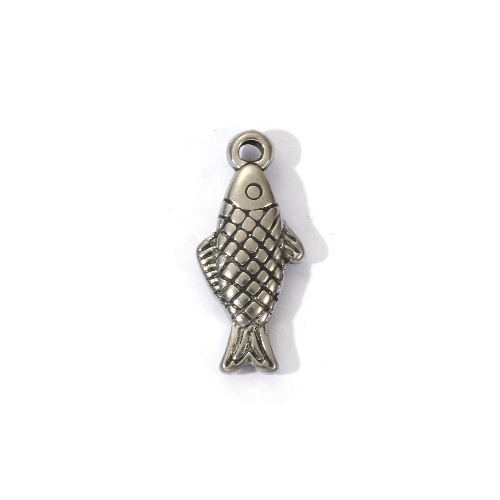 

2 PCs 304 Stainless Steel Ocean Jewelry Charms Fish Animal Pendants For DIY Necklace Jewelry Making Findings