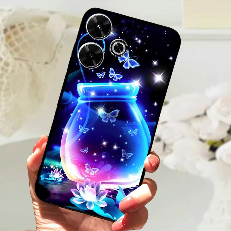 For Xiaomi Redmi 13 Case Fashion Painting Matte Cover Soft Silicone TPU Phone Case For Xiaomi Poco M6 4G Shockproof Shell Fundas