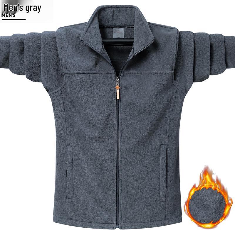 

Унисекс куртка из кораллового флиса для пар - Коллекция осень/зима 2025, Теплая одежда для улицы L