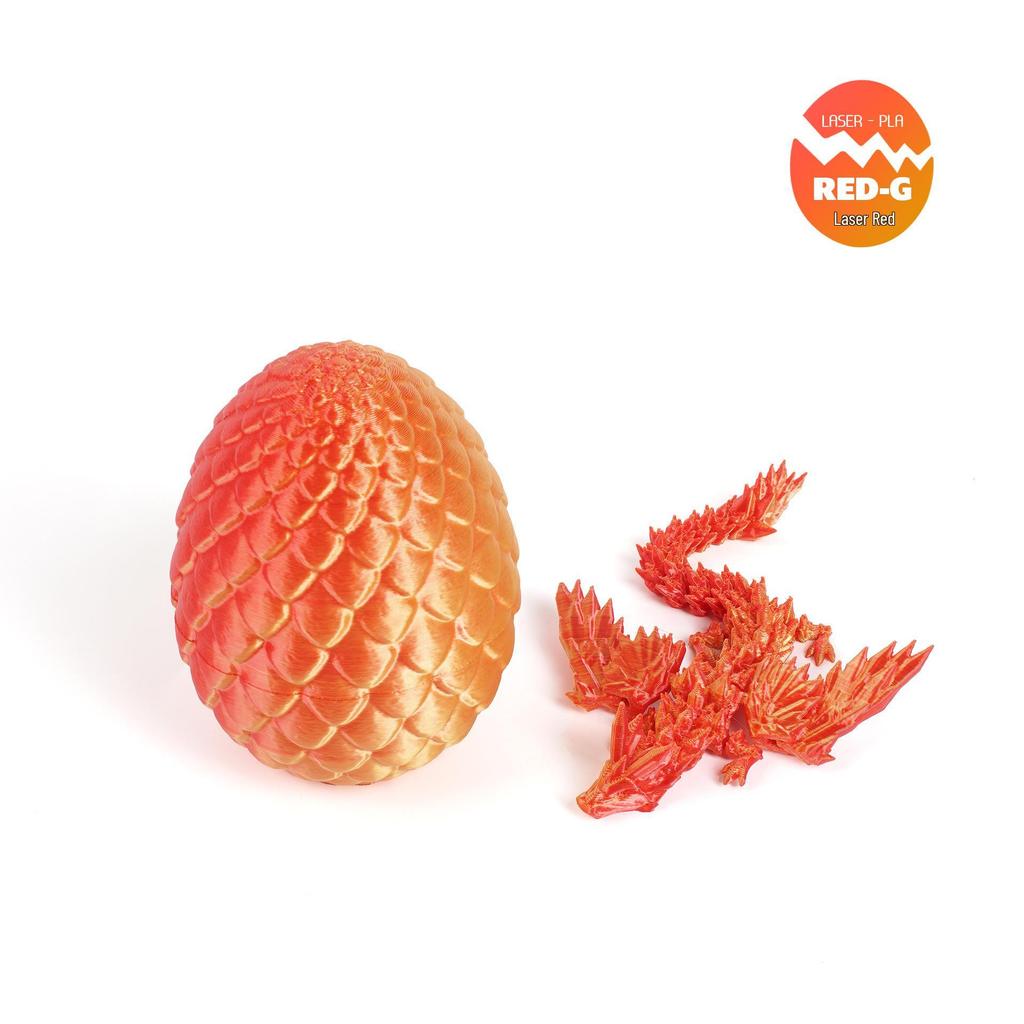 3D Printed Luminous Dragon Egg & Movable Crystal Dragon Toy Set for Kids