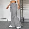 Pantaloni da donna Pantaloni sportivi con coulisse Vita elastica Tasche in tinta unita Pantaloni lunghi per yoga fitness elasticizzati a tutta lunghezza