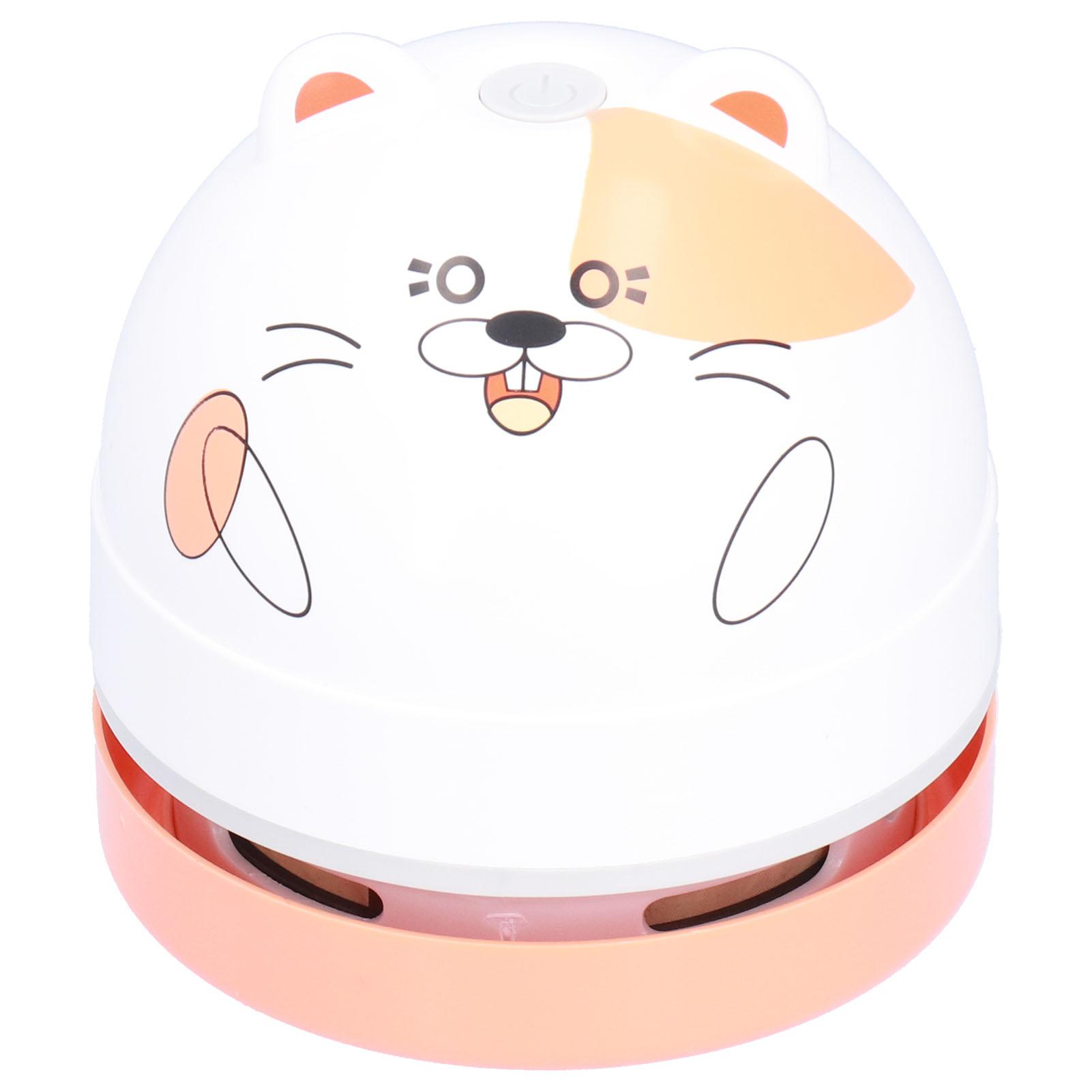 Милый дизайн животного Настольный пылесос USB-зарядка Мини-сборщик пыли для детей Кошачий узор