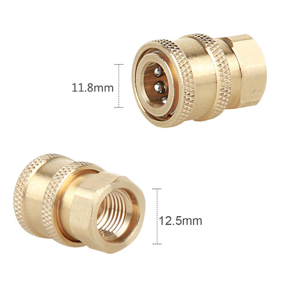1-5 Par Złączki Szybkozłączne do Myjki Wysokociśnieniowej M14x1.5mm Złącze Mosiężne do Pistoletu Pianowego Lance Dysza Spryskująca Adapter